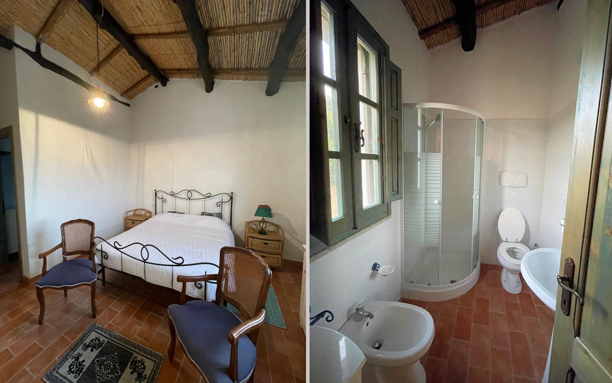 Ferienhaus Santa Teresa, Schlafzimmer mit Bad