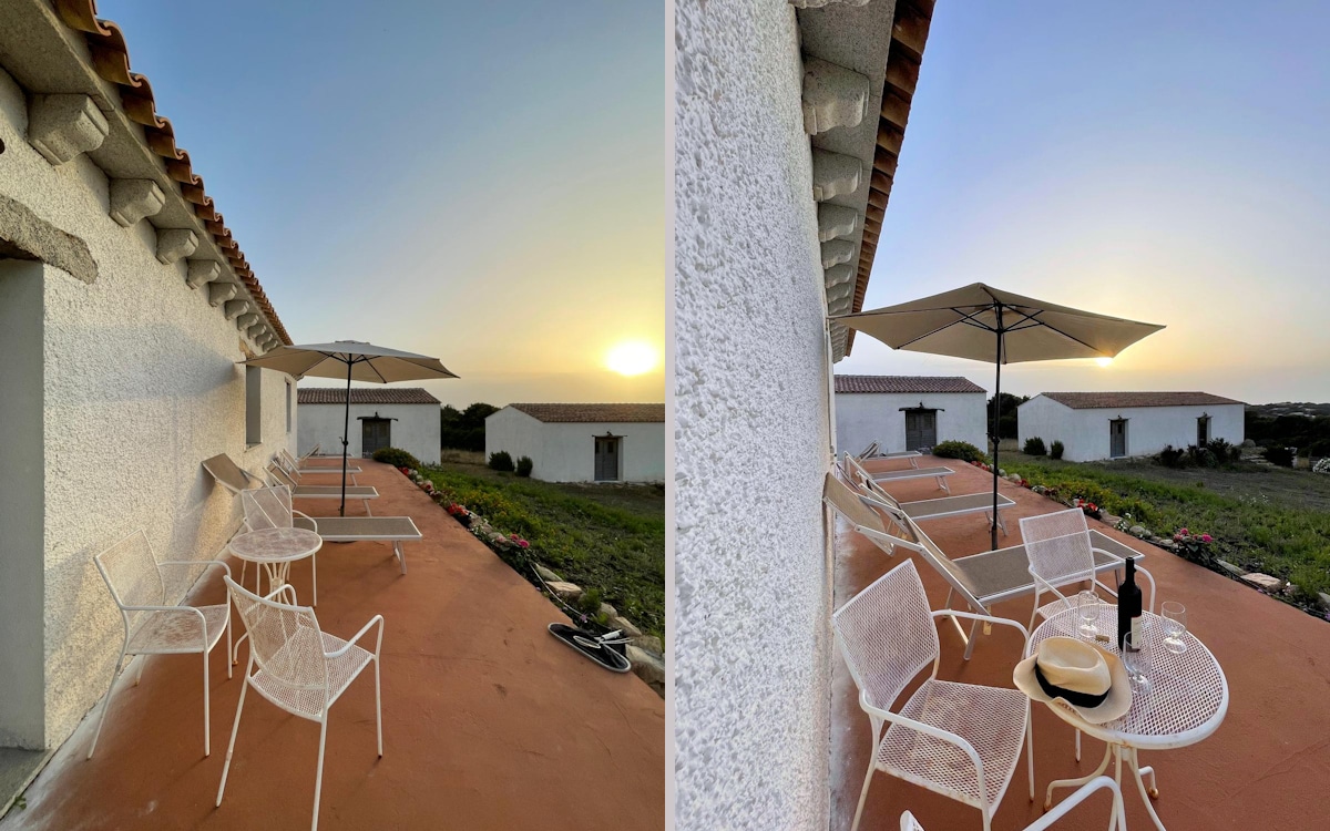 Ferienhaus Santa Teresa, Terrasse mit Meerblick