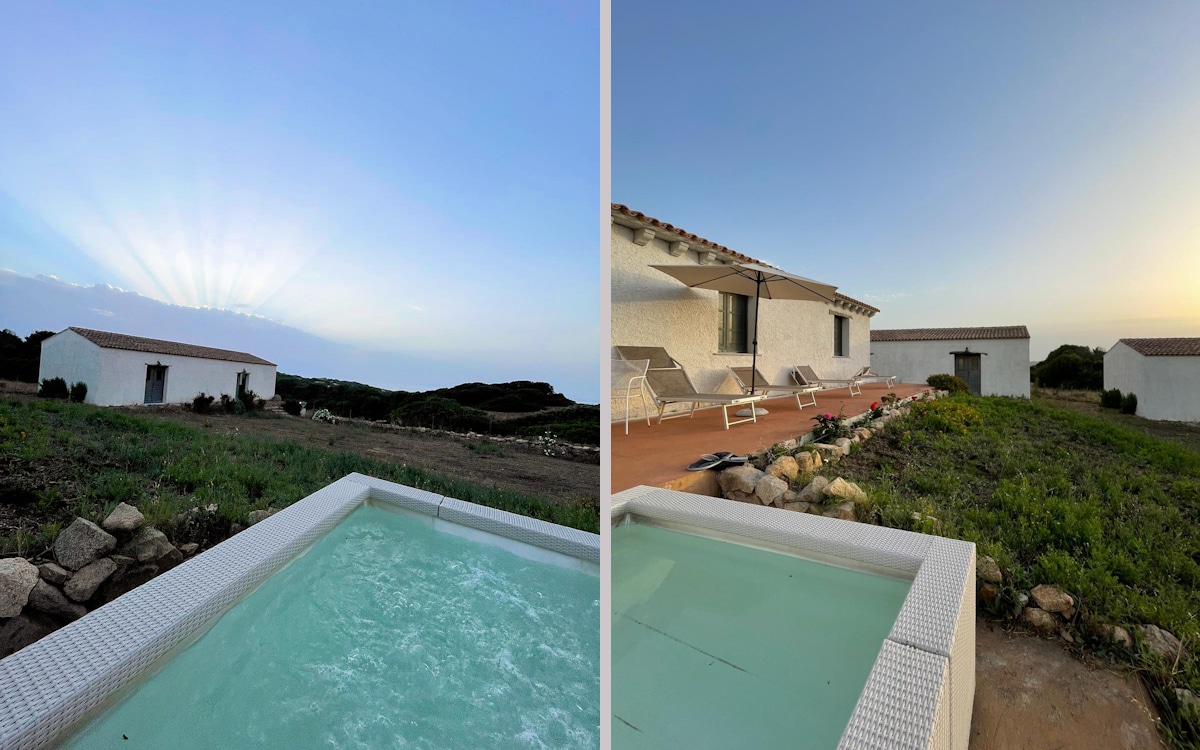 Ferienhaus Santa Teresa, Whirlpool und Garten